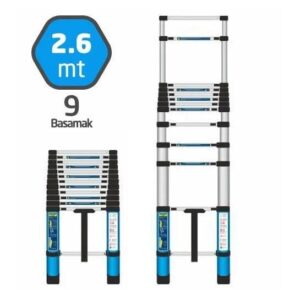 TELESKOBİK MERDİVEN 260CM 9 BASAMAK