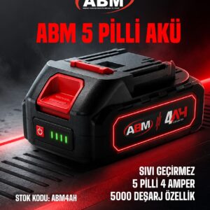 ABM BATARYA 5PİLLİ SU GEÇİRMEZ 4AMPER