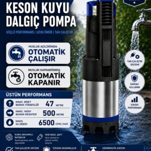 DALGIÇ HİDROMATLI 1.5HP 47 METRE Q1100103A